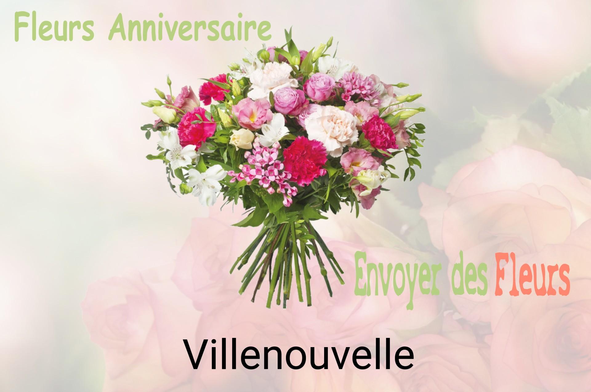 Bouquet de fleurs d’anniversaire livré à Villenouvelle