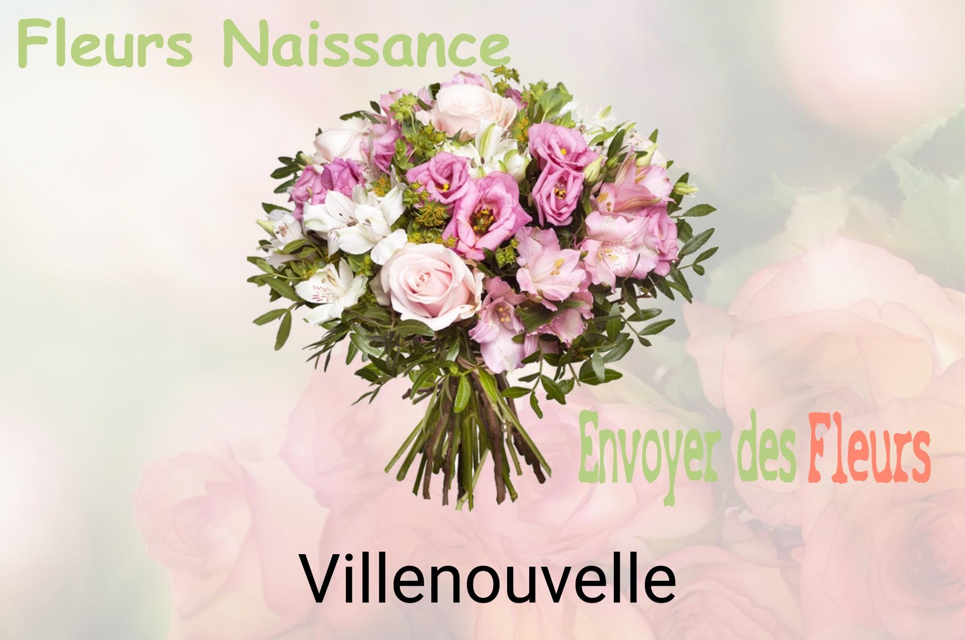 Bouquet de fleurs de naissance livré à Villenouvelle